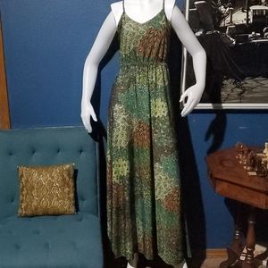 Vintage long sleeveless dress